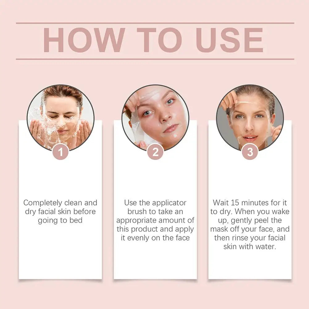 Veganskincare, Collagen Overnight Wrapping Peel Off Facial Mask, Korean Collagen Night Wrapping Mask Deeply Hydrates Night Care Mask Cream 75ml