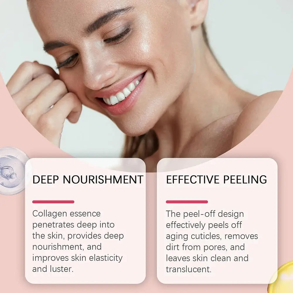 Veganskincare, Collagen Overnight Wrapping Peel Off Facial Mask, Korean Collagen Night Wrapping Mask Deeply Hydrates Night Care Mask Cream 75ml
